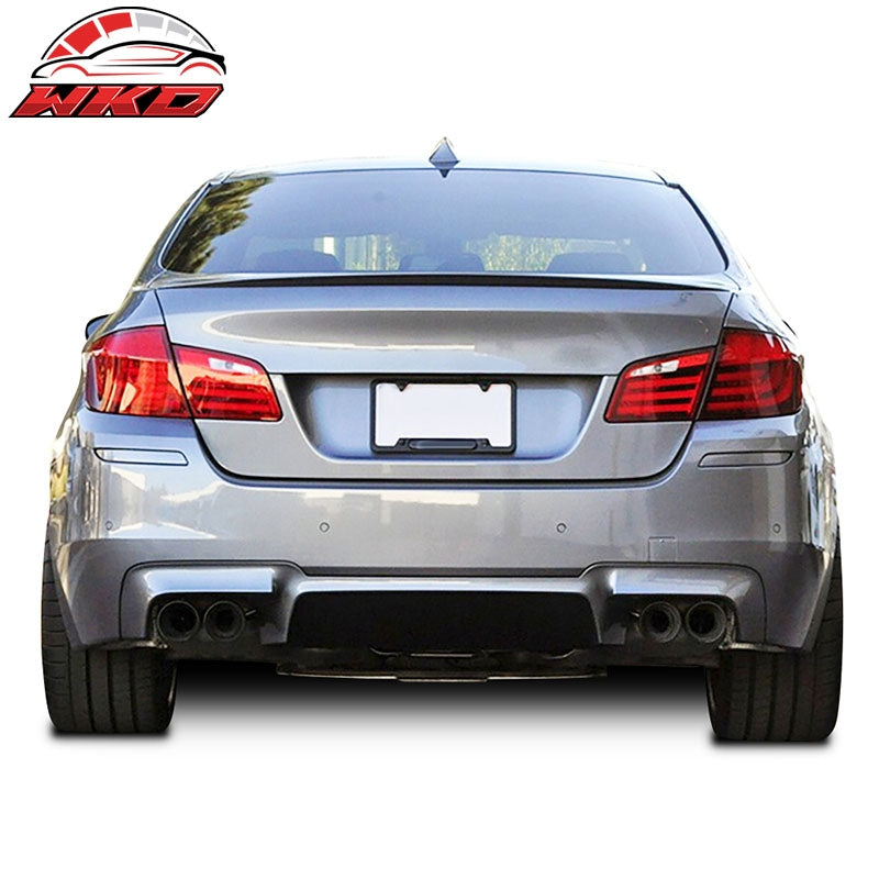 Fits 11-16 BMW F10 5-Series M5 Style Sedan Rear Trunk Spoiler Wing Matte Black