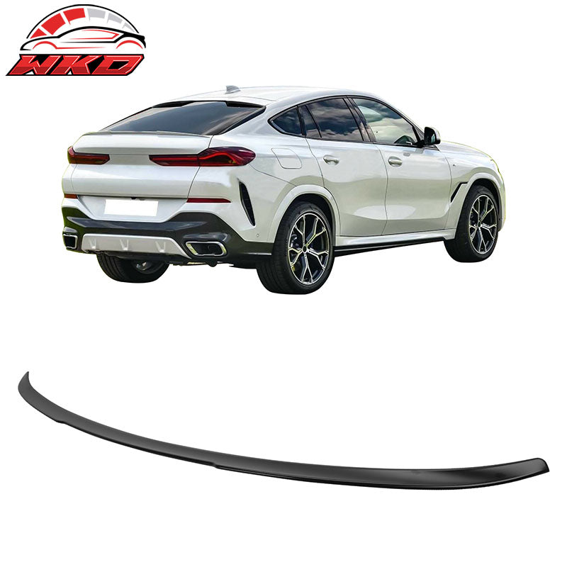 Fits 20-27 BMW G06 X6 Performance Style Rear Trunk Spoiler Wing ABS Unpainted