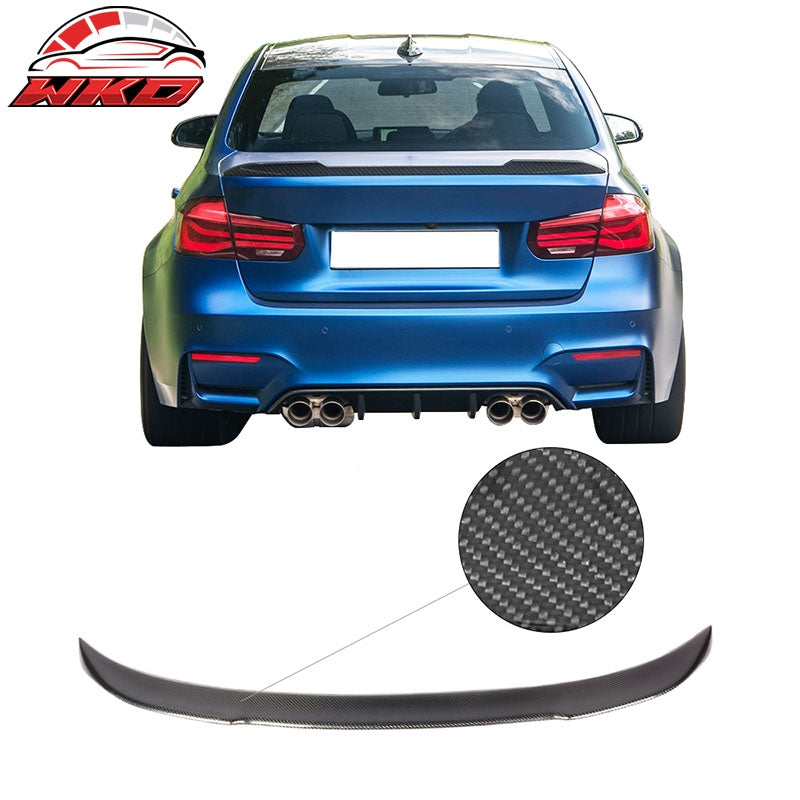Fits 12-18 BMW F30 3 Series 4DR Sedan F80 M3 CS Style Rear Trunk Spoiler Wing CF