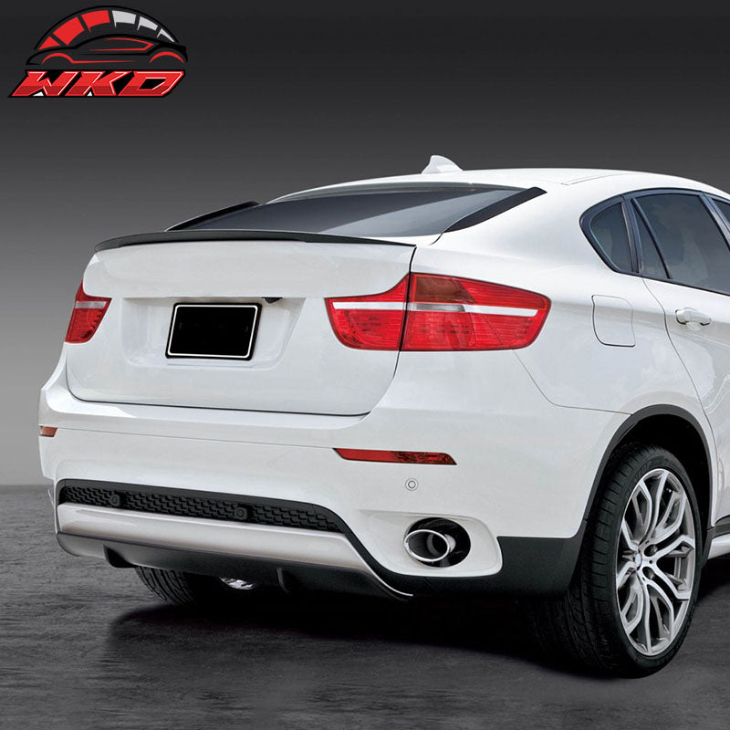 Fits 08-14 BMW E71 E72 X6 X6M Unpainted Rear Window Fin Trims Diffuser Spoiler
