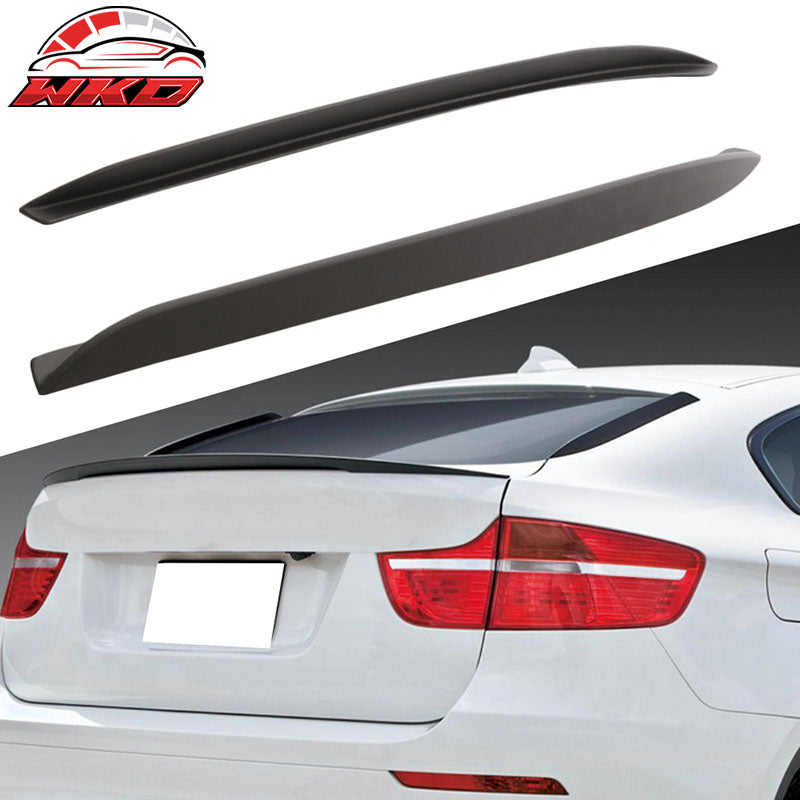 Fits 08-14 BMW E71 E72 X6 X6M Unpainted Rear Window Fin Trims Diffuser Spoiler