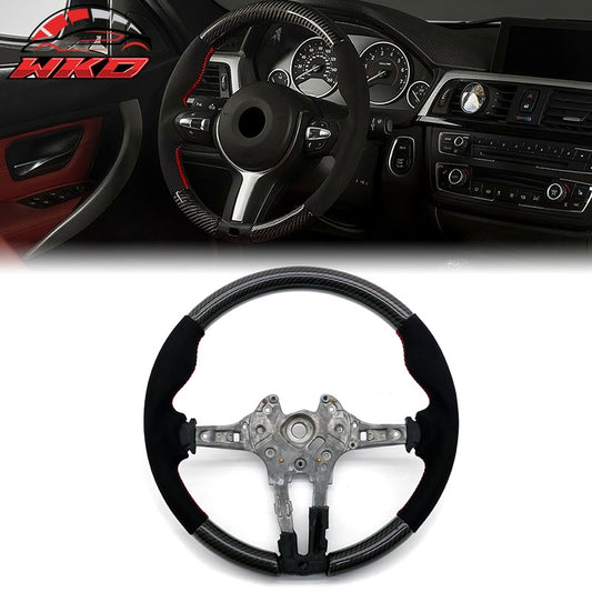 Wholesale 12-21 BMW F20 F22 F30 F32 F36 Steering Wheel Carbon Fiber w/ Red Stitching