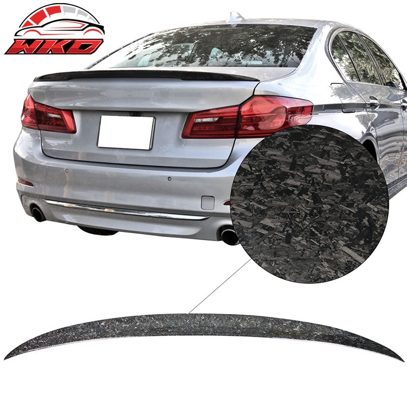 Fits 17-23 BMW G30 5-Series M5 Trunk Spoiler Forged Carbon Fiber Rear Tail Wing