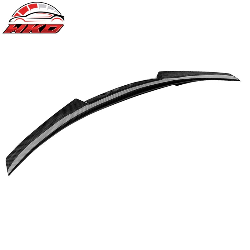Fits 07-13 BMW E92 3-Series Trunk Spoiler M4 Style Matte Carbon Fiber Rear Wing