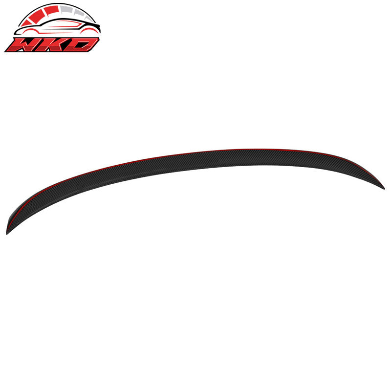 Fits 06-11 BMW E90 3-Series OE Style Trunk Spoiler W/Red Line Matte Carbon Fiber