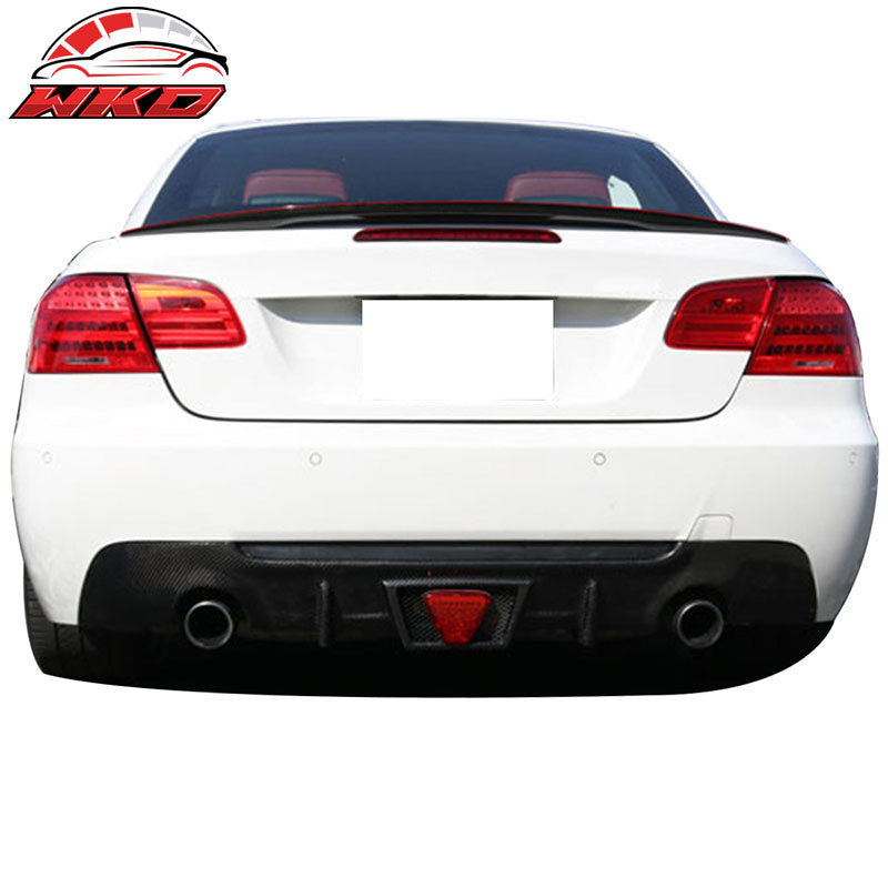 Fits 07-13 BMW E93 Performance Style Trunk Spoiler Matte Carbon Fiber W/Red Line