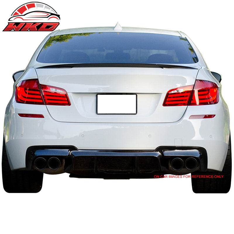 Fits 11-16 BMW 5-Series F10 Sedan Performance Trunk Spoiler Matte Carbon Fiber