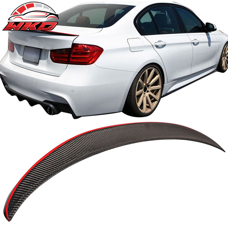 Wholesale 12-18 BMW F30 Performance Style Trunk Spoiler Matte Carbon Fiber W/Red Line