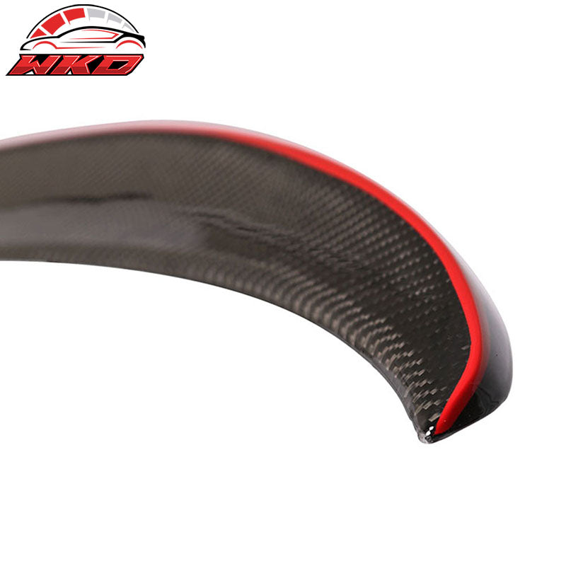 Fits 12-18 BMW F30 Performance Style Trunk Spoiler Matte Carbon Fiber W/Red Line