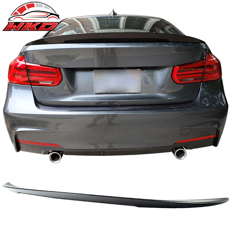 Fits 12-18 BMW F30 3 Series Sedan Performance2 Style Carbon Fiber Trunk Spoiler