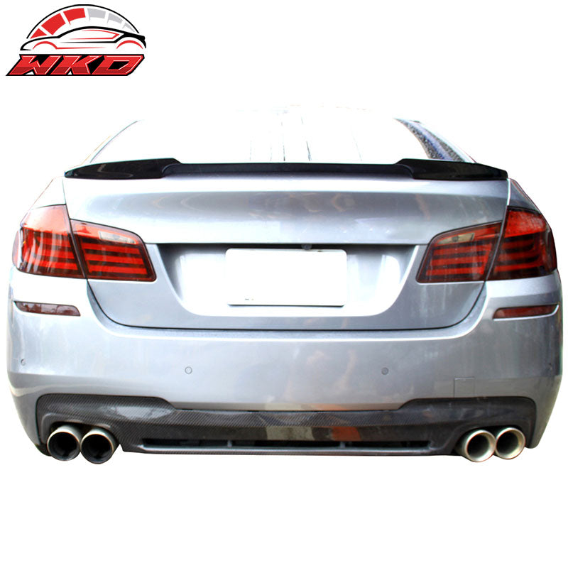 Fits 11-16 BMW F10 5-Series Sedan 4-Door M4 Style Trunk Spoiler Unpainted ABS