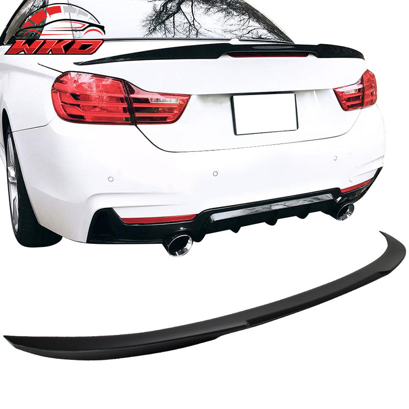 Fits 14-20 BMW 4-Series F33 F83 Convertible M4 Style Trunk Spoiler ABS Unpainted