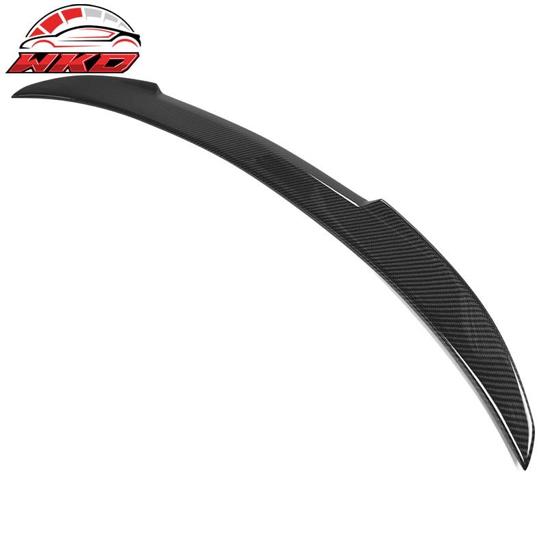Fits 11-16 BMW 5-Series F10 Sedan M4 Style Trunk Spoiler - Matte Carbon Fiber