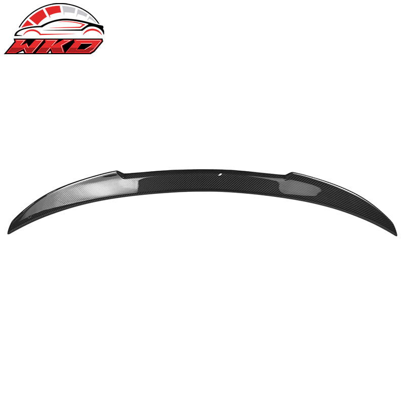 Fits 11-16 BMW 5-Series F10 Sedan M4 Style Trunk Spoiler - Matte Carbon Fiber