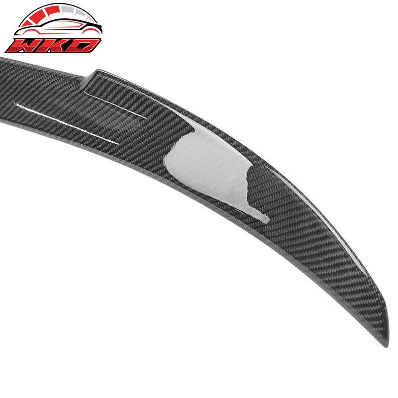 Fits 11-16 BMW 5-Series F10 Sedan M4 Style Trunk Spoiler - Matte Carbon Fiber