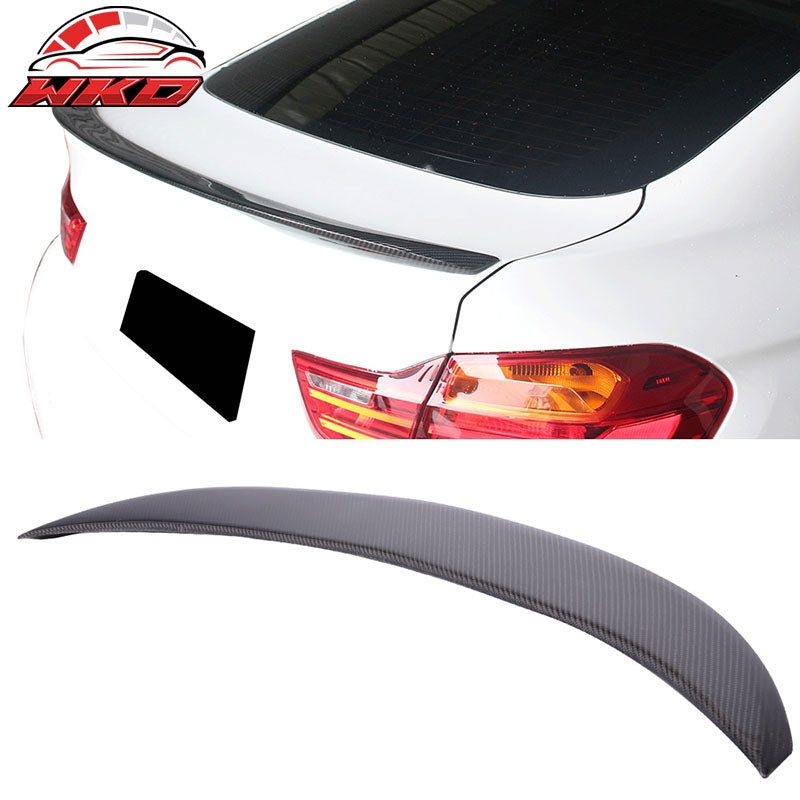 Fits 15-20 BMW F36 4 Series Gran Coupe V Style Trunk Spoiler Matte Carbon Fiber