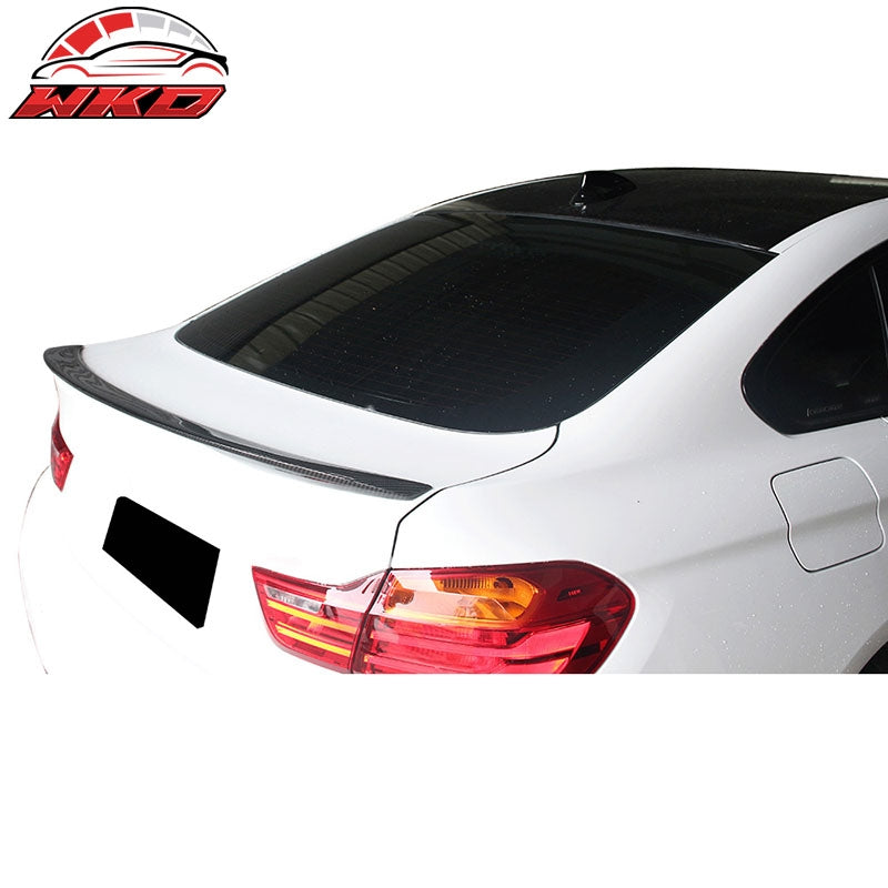 Fits 15-20 BMW F36 4 Series Gran Coupe V Style Trunk Spoiler Matte Carbon Fiber