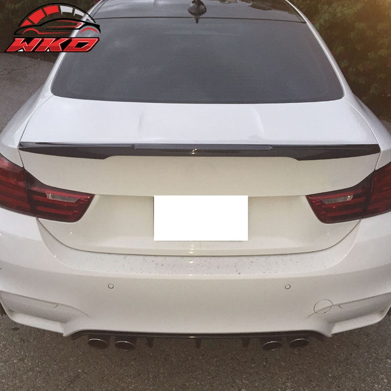 Fits 15-20 BMW M4 F82 4-Series Performance Style Trunk Spoiler - Carbon Fiber CF