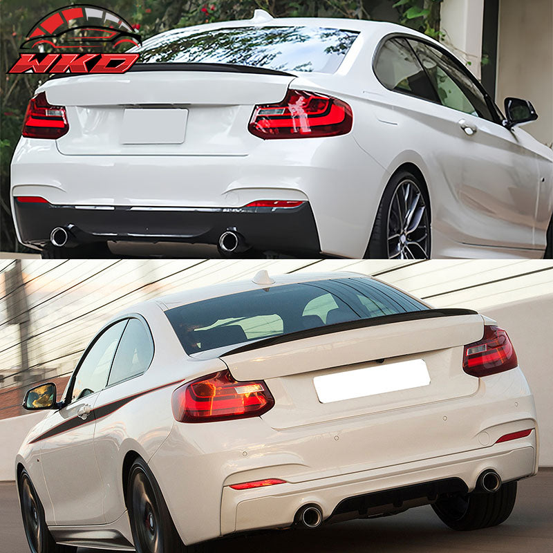 Fits 14-21 BMW F22 Performance Style Trunk Spoiler Wing Unpainted