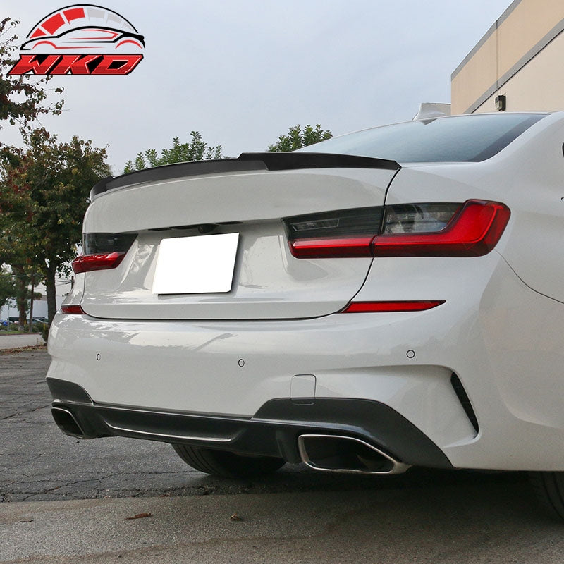 Fits 19-26 BMW 3-Series G20 G80 M3 ABS Trunk Spoiler M4 Style Wing Matte Black