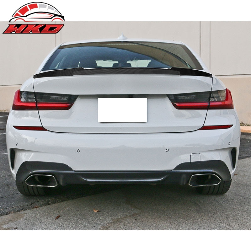 For 19-26 BMW 3-Series G20 G80 M3 Trunk Spoiler M4 Style Carbon Fiber Color Wing