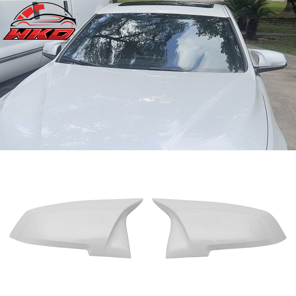 Fits 09-21 BMW E84 X1 F20 F21 F22 F23 F30 Side Mirror Covers Painted #300 White