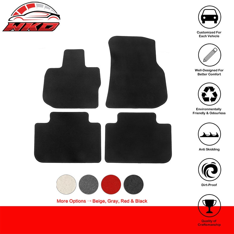 18-24 G01 X3 19-25 G02 X4 Black Nylon Floor Mats Front Rear Carpets FOR: (BMW)