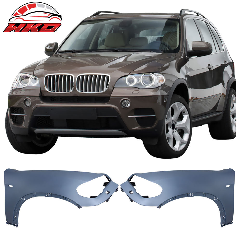 Fits 07-10 BMW E70 X5 Pre-LCI Front Fender w/ Washer Hole Driver & Passenger -PP