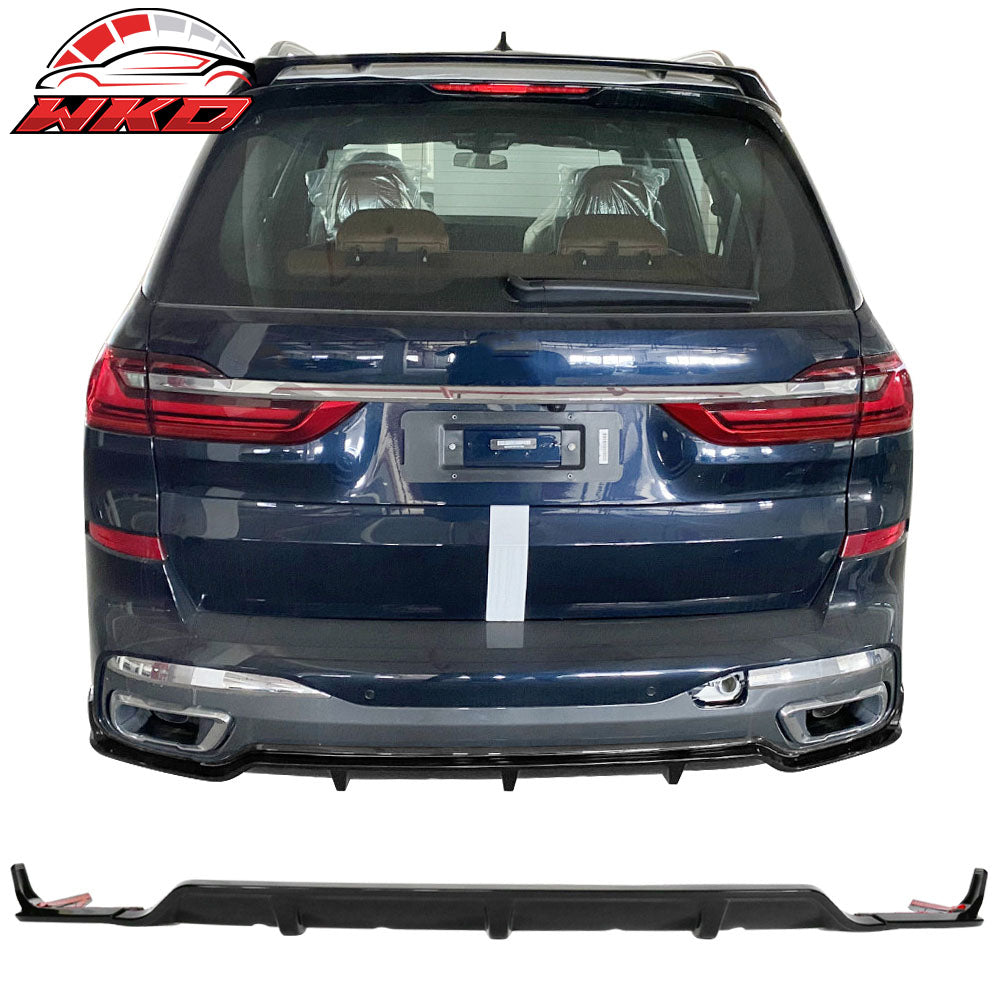 For 19-23 BMW G07 X7 M Sport 3PCS Rear Bumper Lip ABS Gloss Black