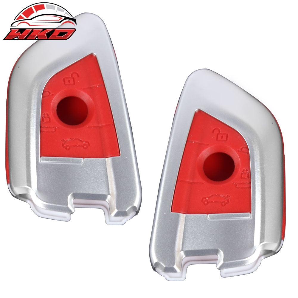 Wholesale BMW 1 3 4 5 6 7 Series Remote Blade 3 Key Fob Shell Holder Cover Silver Red