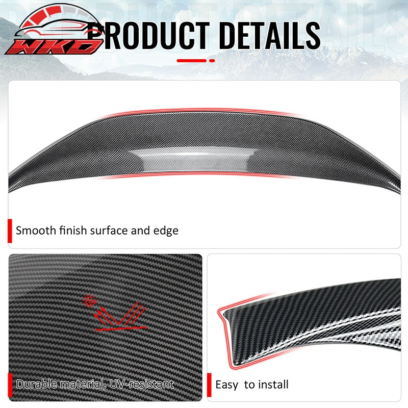 Fits 13-20 BRZ Scion FR-S 86 Duckbill Carbon Fiber Print Trunk Spoiler Wing ABS