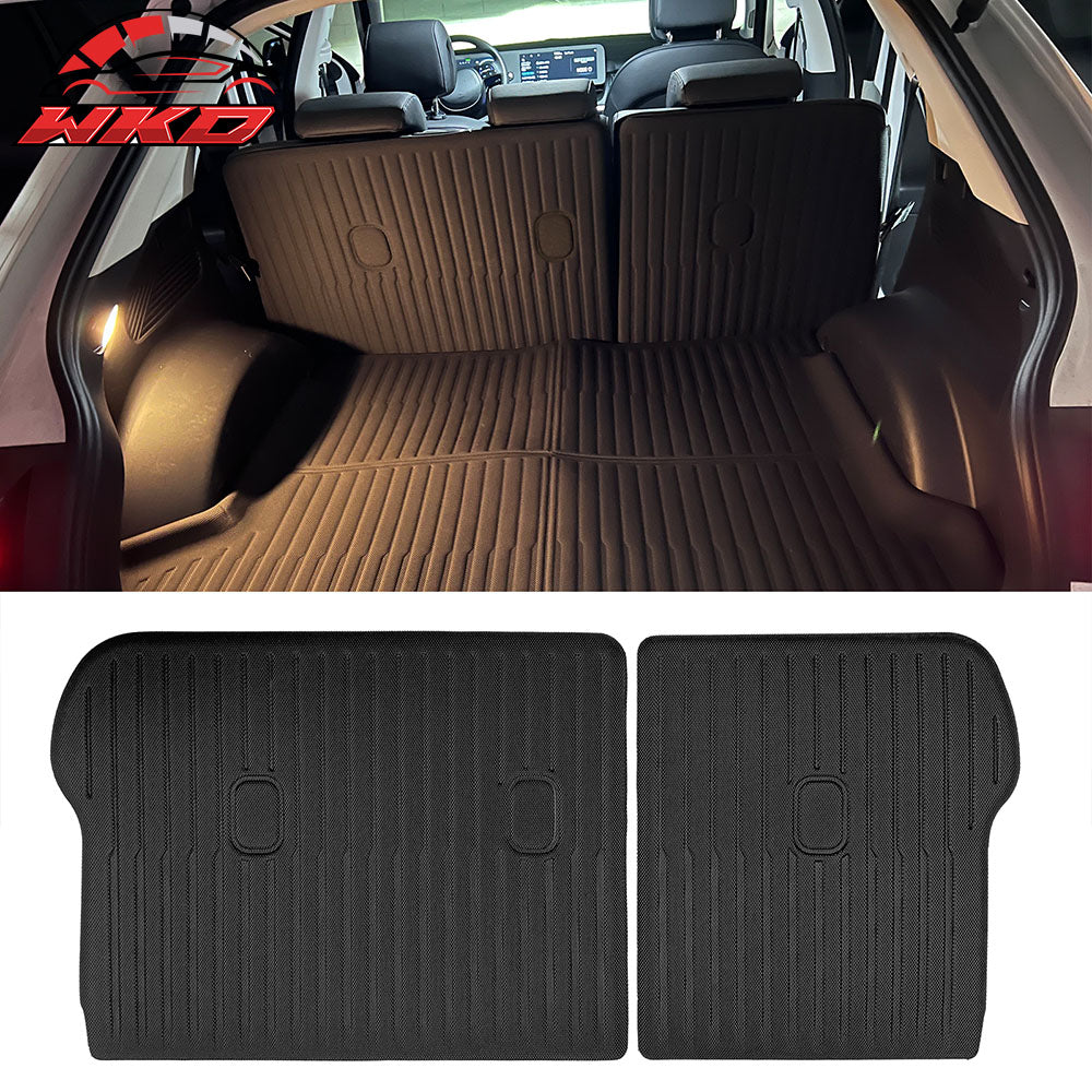 Fits 22-24 Kia EV6 2PCS Backrest Mats Seat Cover Cargo Liner Protector - XPE