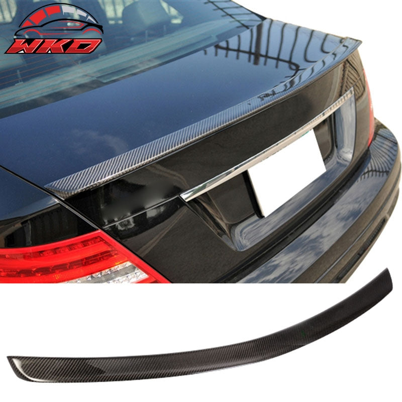 Fits 08-14 Benz W204 C-Class Sedan AMG Style Trunk Spoiler Wing Carbon Fiber CF