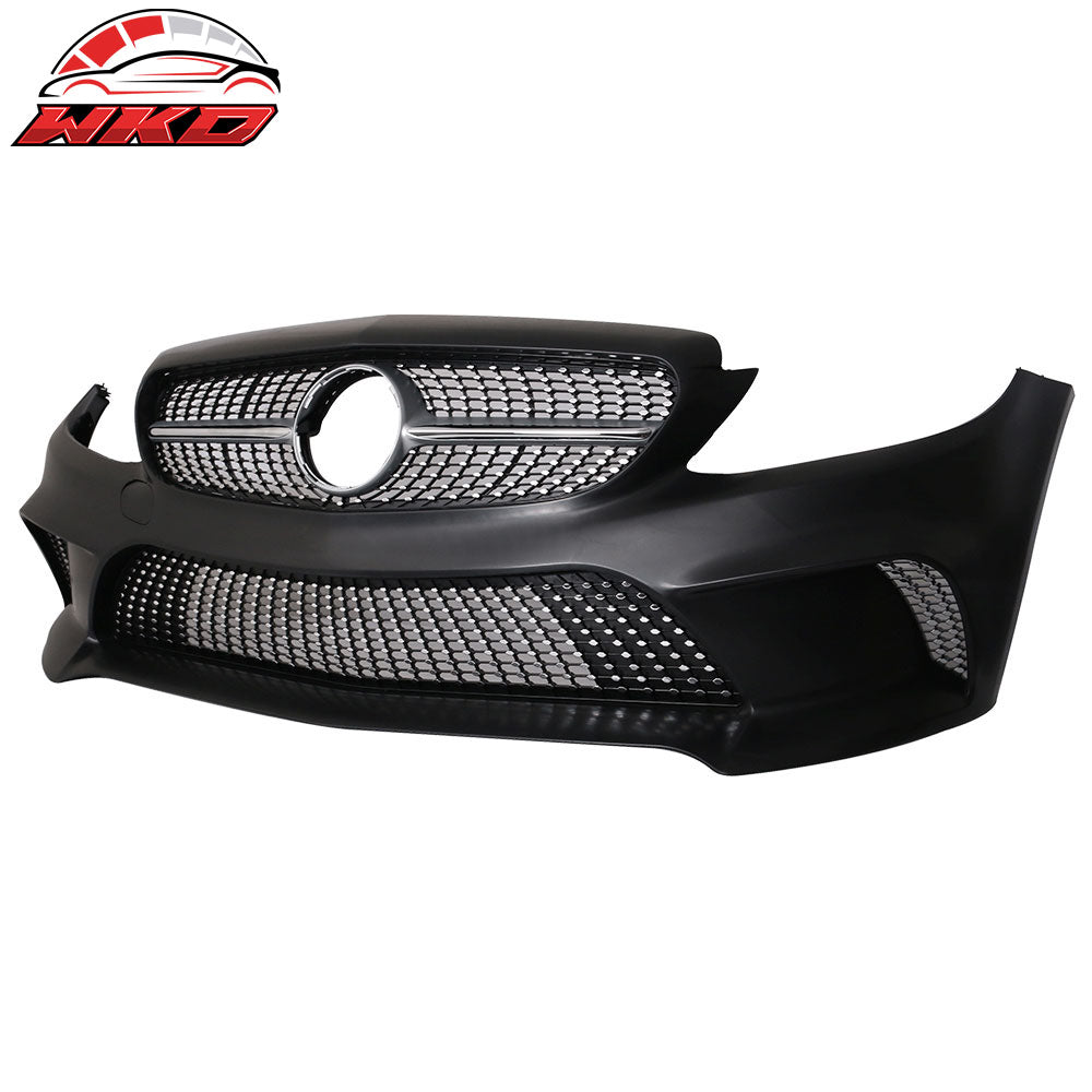 Fits 15-17 Mercedes W205 C-Class Concept Style Front Bumper - PP