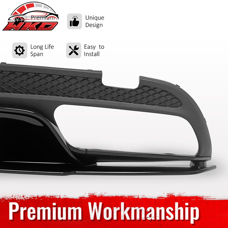 Fits 15-21 Benz C-Class C300 C400 C63 Edition1 Style Rear Diffuser + Exhaust Tip