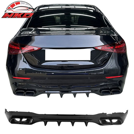 Wholesale 22-26 Benz C-Class C300 C43 Sedan W206 C63 Style Rear Diffuser Exhaust Tips