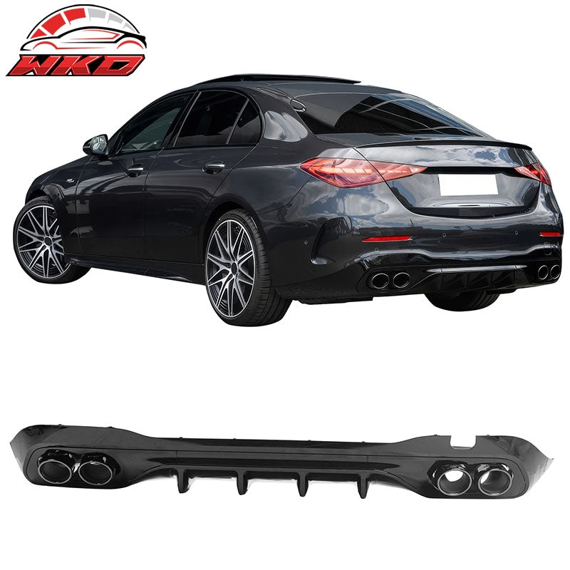 Wholesale 22-26 Benz C-Class C300 C63 Sedan W206 C43 Style Rear Diffuser Exhaust Tips