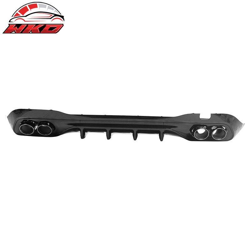 Fits 22-26 Benz C-Class C300 C63 Sedan W206 C43 Style Rear Diffuser Exhaust Tips