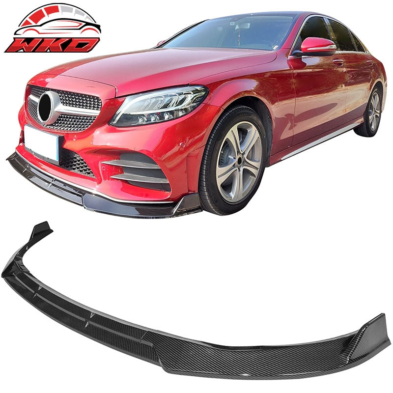 Wholesale For 19-22 Benz C-Class C43 AMG C300 BR Style Front Bumper Lip Carbon Fiber Print