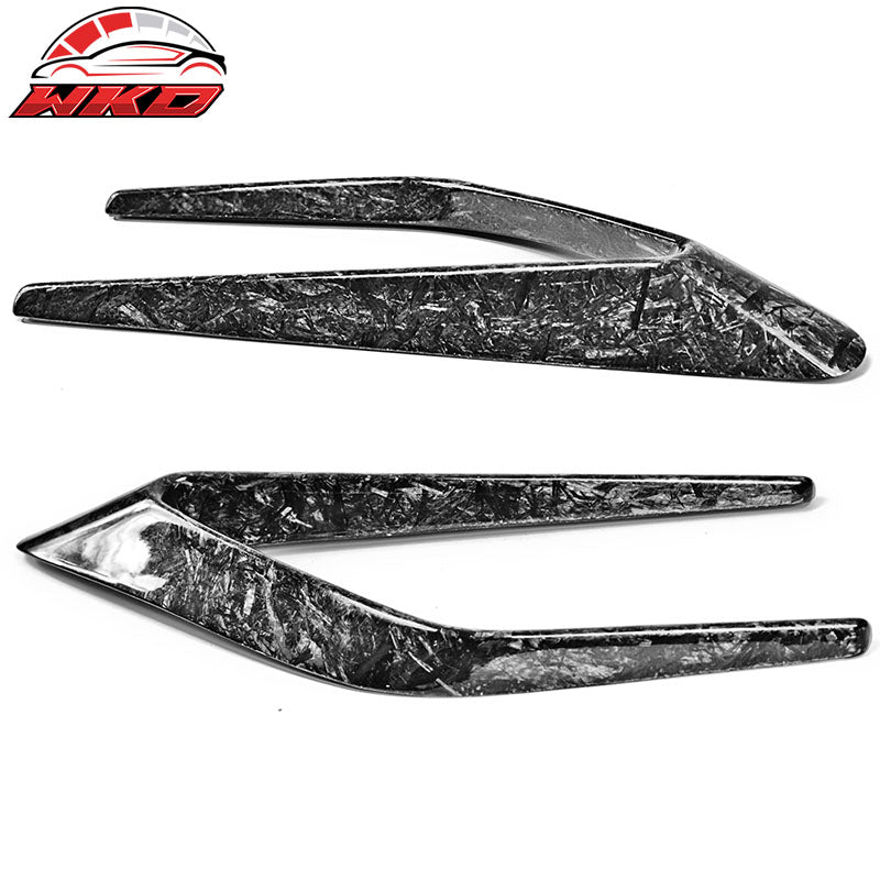 Fits 15-18 Benz C-Class W205 Front Fender Scoop Vents Forged Matte Carbon Fiber