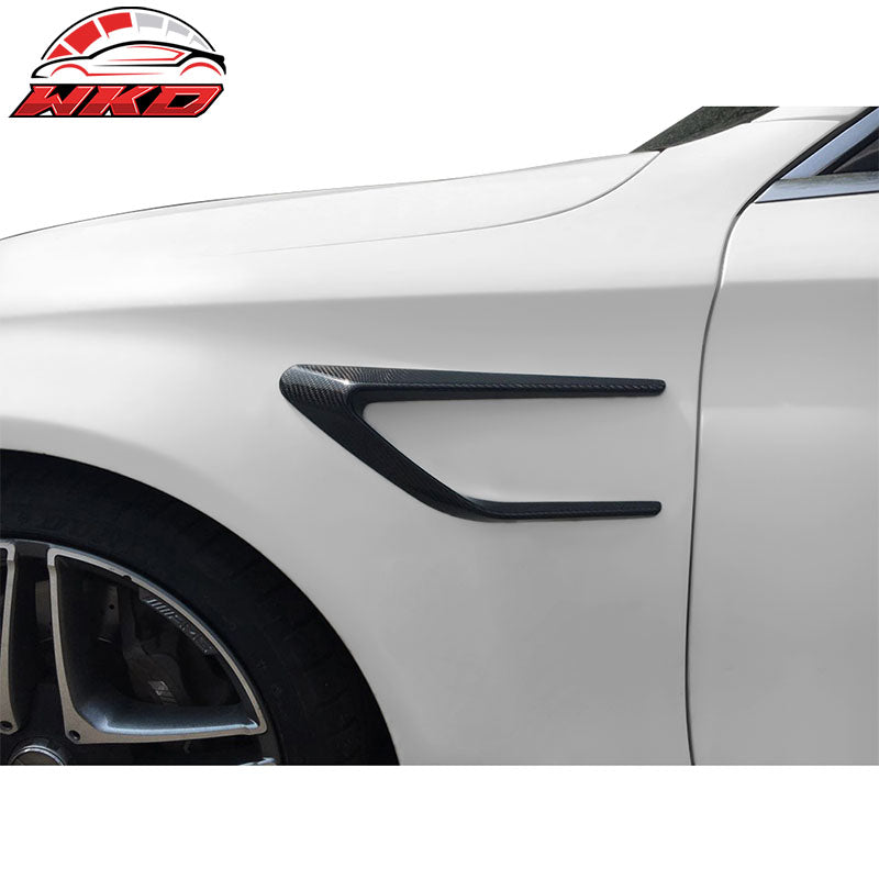 Fits 15-18 Mercedes C-Class W205 Front Fender Scoop Vents - Matte Carbon Fiber