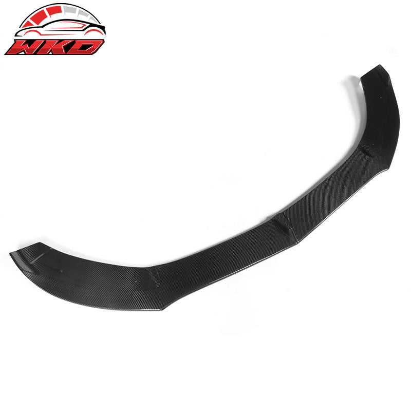 Fits 15-18 Benz W205 Sedan AMG Sport PSM Front Bumper Lip - Matte Carbon Fiber