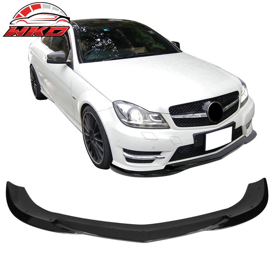 Wholesale 12-14 Benz W204 C Class GH Style Front Bumper Lip Spoiler ABS Gloss Black
