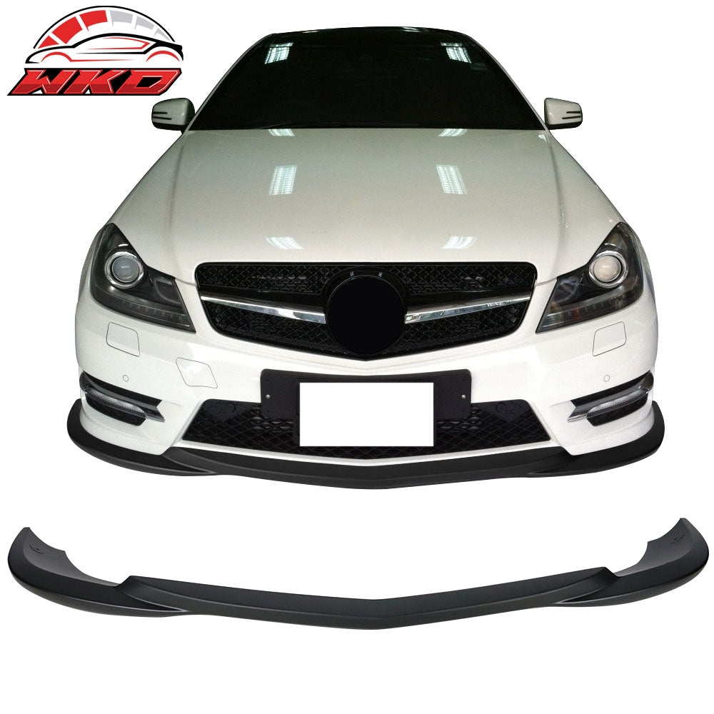 Wholesale 12-14 Benz C Class W204 Front Bumper Lip GH Style ABS Plastics Matte Black