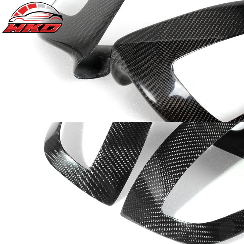 Fits 08-11 Benz C-Class W204 Sedan 2PCS Side Mirror Cover Cap Matte Carbon Fiber