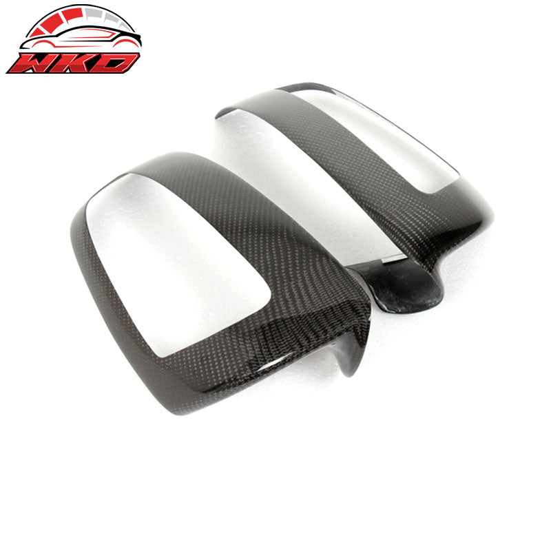 Fits 08-11 Benz C-Class W204 Sedan 2PCS Side Mirror Cover Cap Matte Carbon Fiber