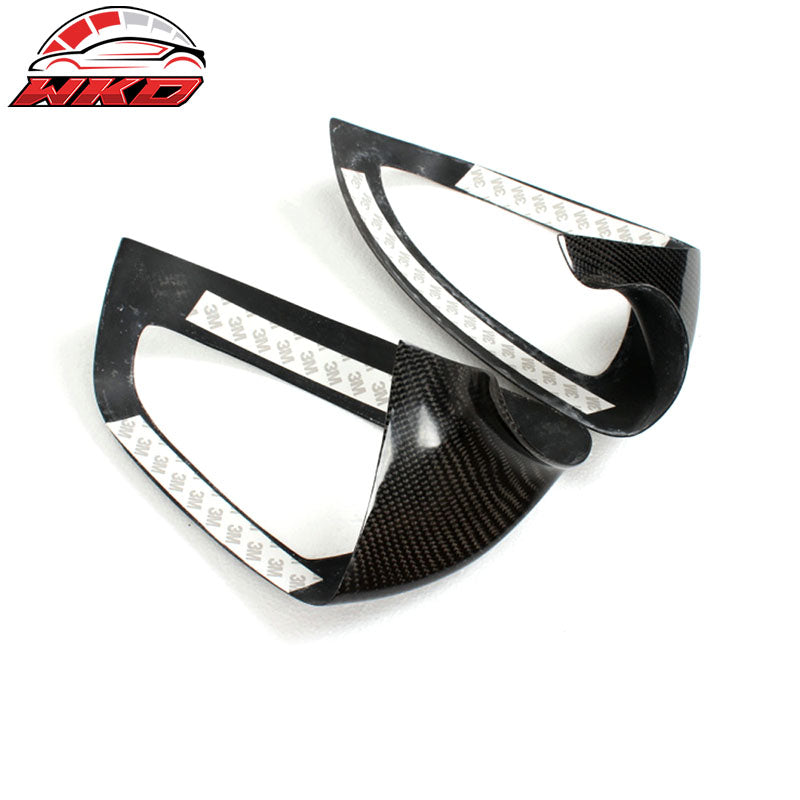 Fits 08-11 Benz C-Class W204 Sedan 2PCS Side Mirror Cover Cap Matte Carbon Fiber