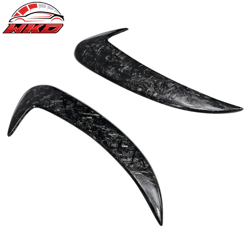 Fits 15-18 C-Class W205 Rear Bumper Side Vents Spoiler Forged Matte Carbon Fiber