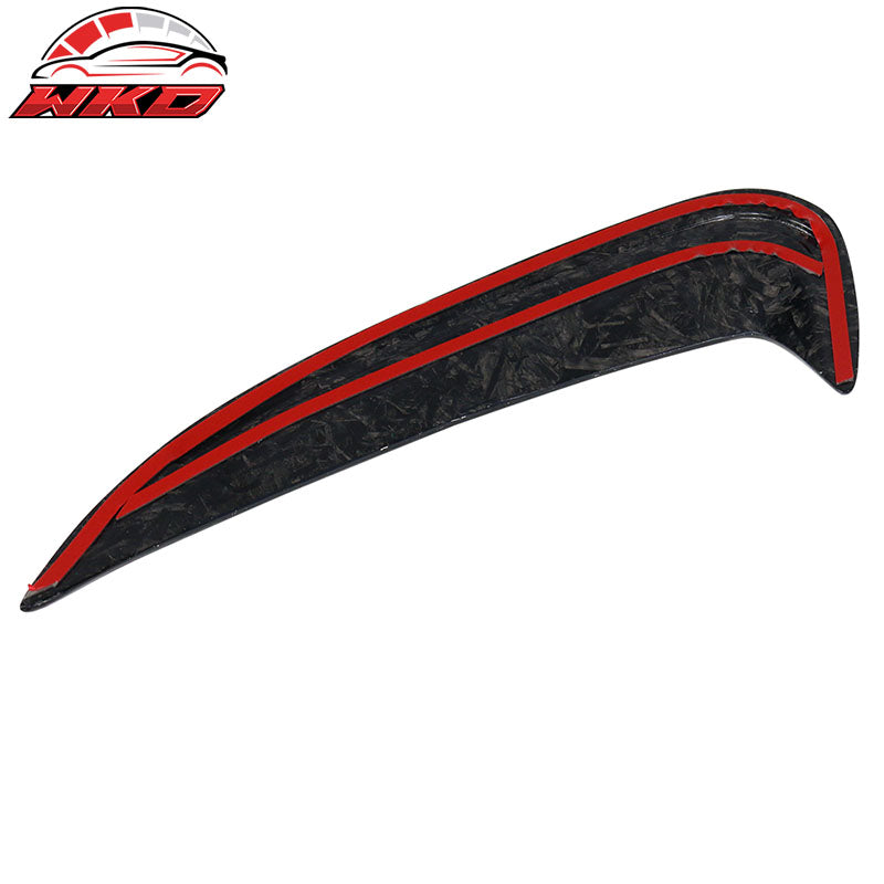 Fits 15-18 C-Class W205 Rear Bumper Side Vents Spoiler Forged Matte Carbon Fiber