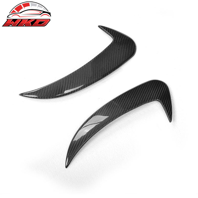 Fits 15-18 Benz C-Class W205 2PC Rear Bumper Spoiler Air Vent Matte Carbon Fiber
